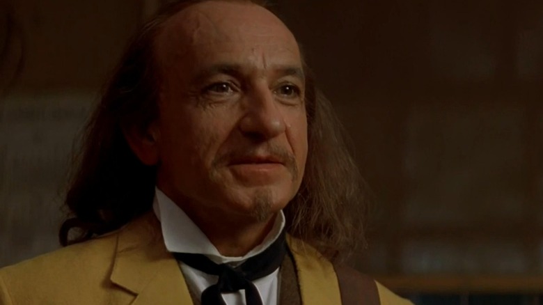 Ben Kingsley in yellow suit