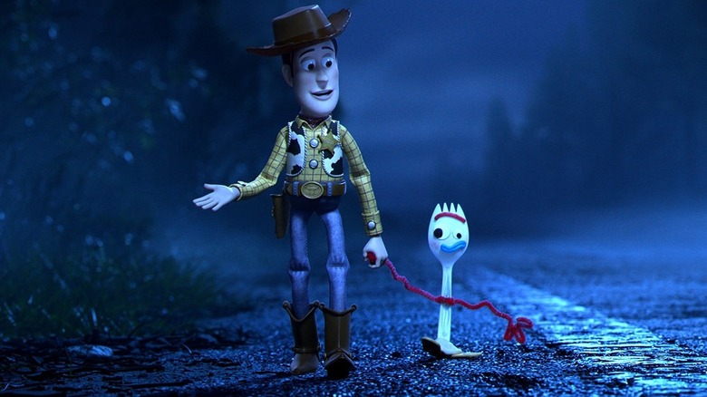 Woody walks with Forky