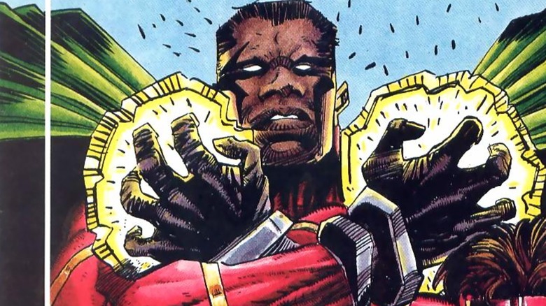 Icon charging up his fists on the cover of Icon #1