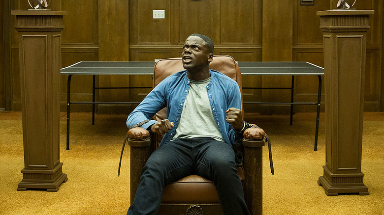 Daniel Kaluuya trapped in a chair