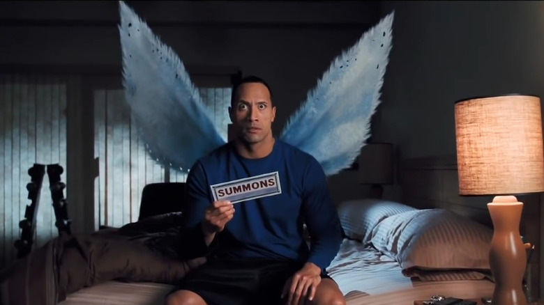 Dwayne Johnson with wings