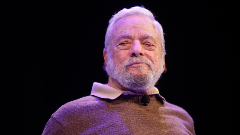 Stephen Sondheim smirking