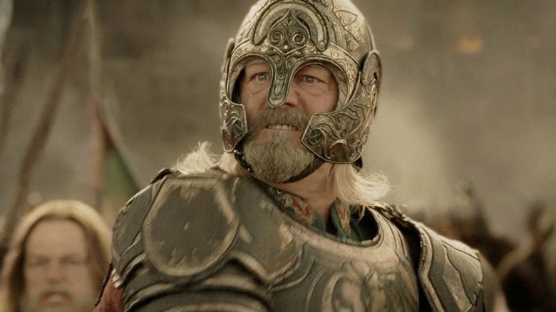 Close up of Théoden in armor