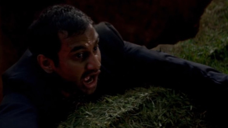 Aziz Ansari screaming during apocalypse