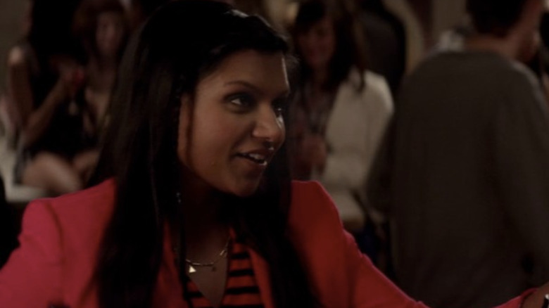 Mindy Kaling talking to Seth Rogen