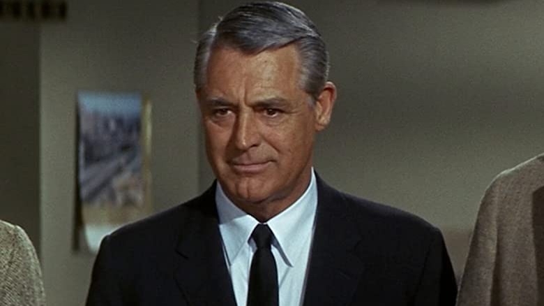 Cary Grant looks down