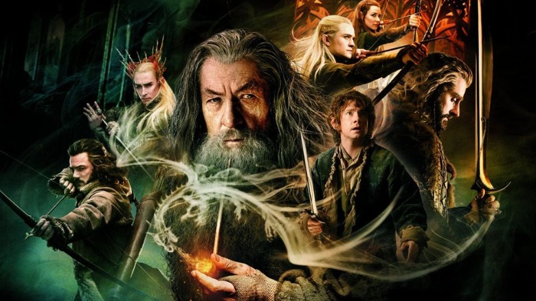 Poster showing the cast of "The Hobbit: The Desolation of Smaug"