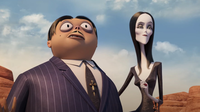 Animated Gomez and Morticia Addams