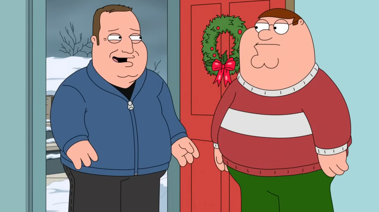 Kevin James and Peter talking