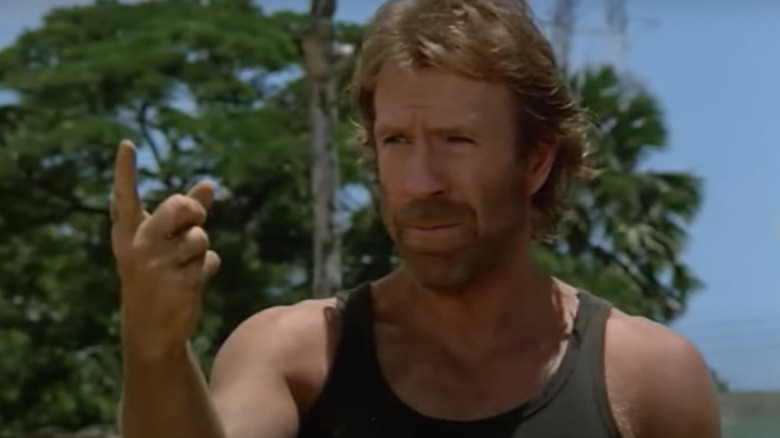 Chuck Norris pointing