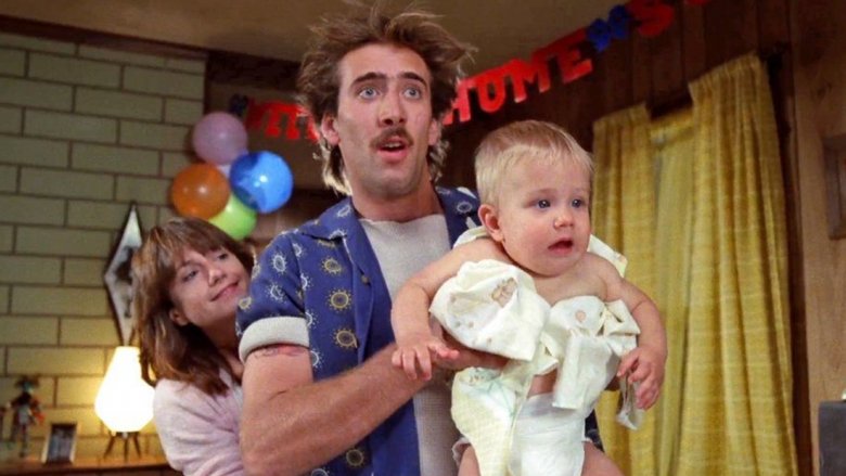 Holly Hunter and Nicolas Cage in Raising Arizona