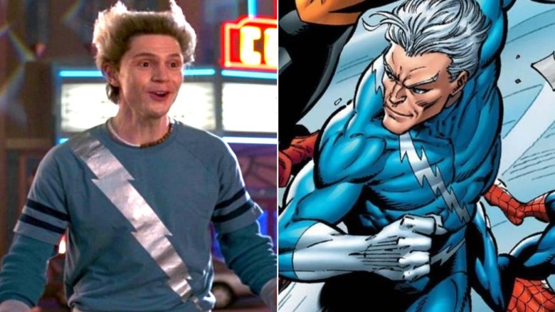 Pietro in costume smiling & Quicksilver running