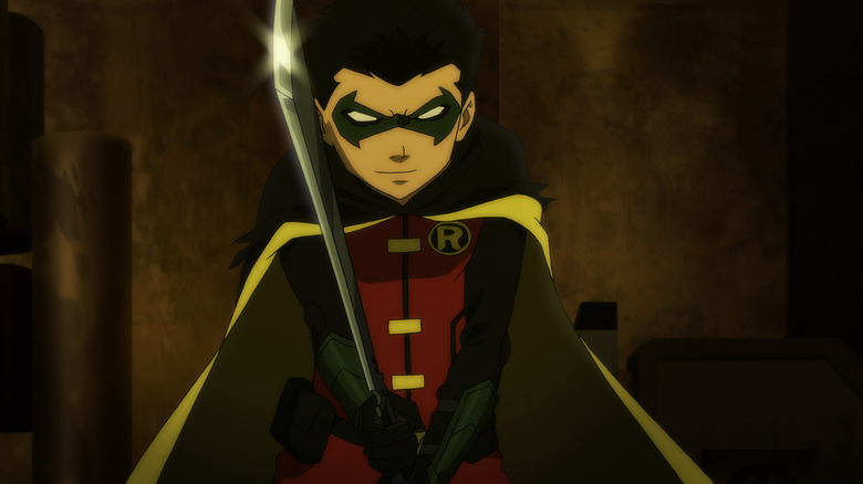 Damian Wayne with a sword 