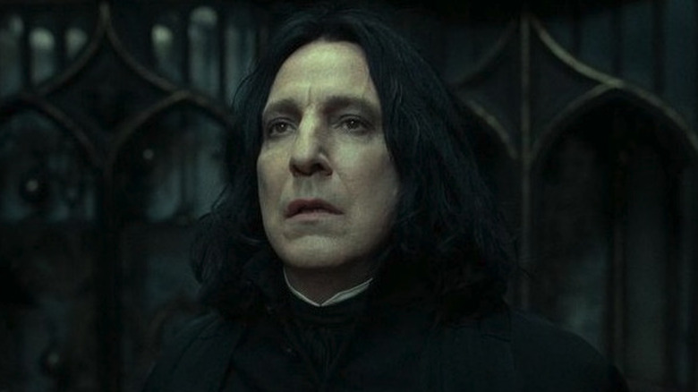 Snape looks at patronus sadly