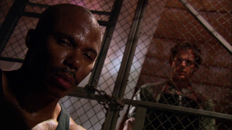 Doakes is caged by Dexter