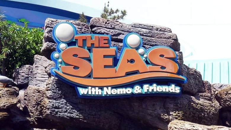 The Seas sign at Epcot