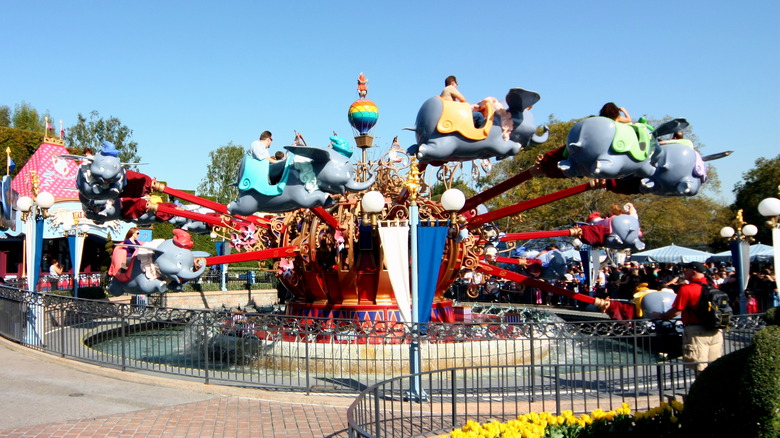 Dumbo the Flying Elephant at Disneyland - Cropped