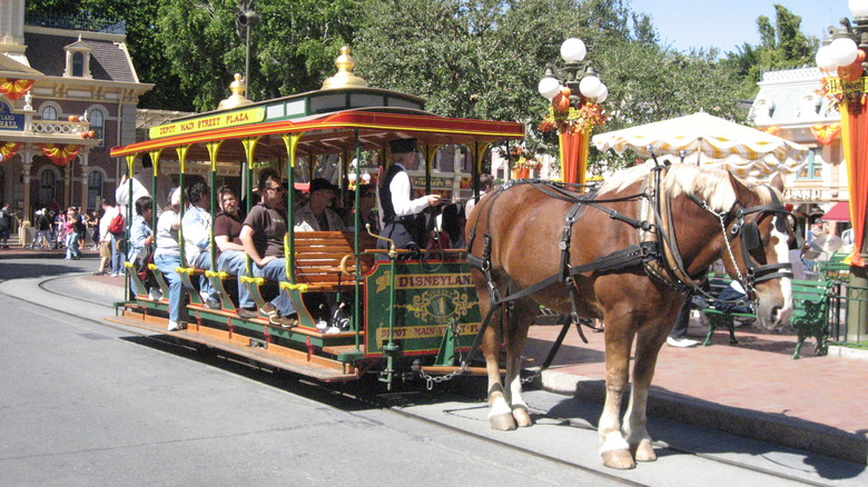 Horse-Drawn Streetcar at Disneyland - Cropped