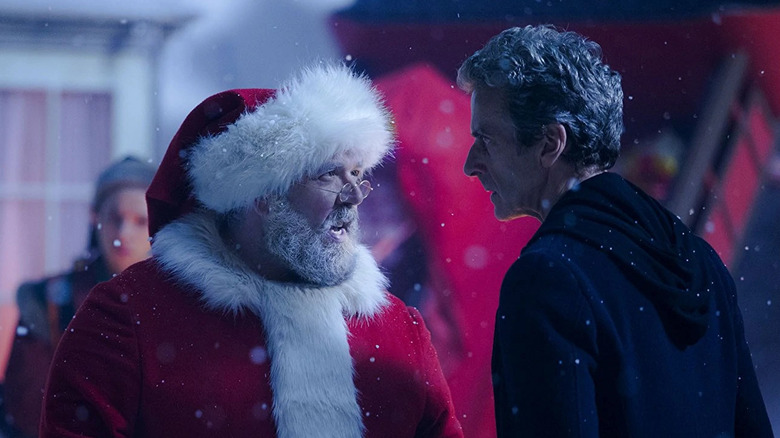 The Doctor argues with Santa Claus