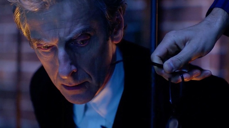 The Doctor looks down