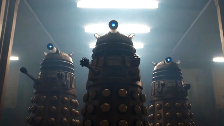 Three Daleks rolling