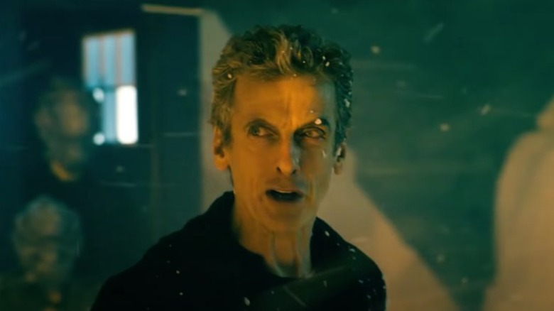 Peter Capaldi in the snow