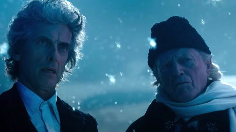 Peter Capaldi, David Bradley, snow