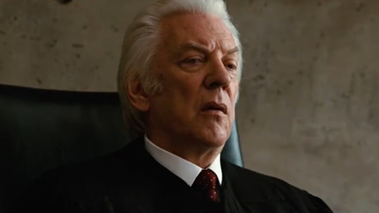 Donald Sutherland sneering as judge