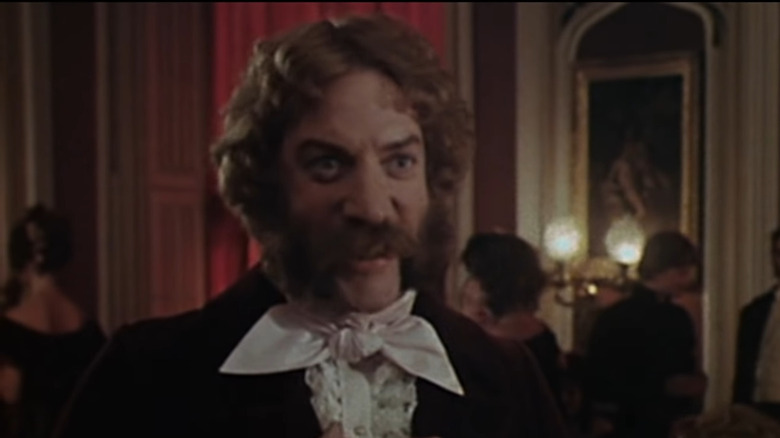 Donald Sutherland with large mustache