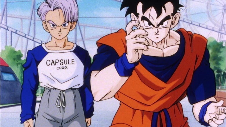 Future Trunks and Gohan preparing for battle