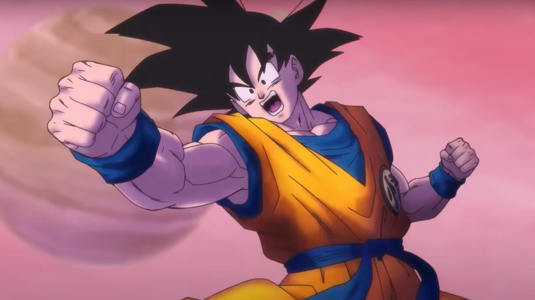 Goku fighting