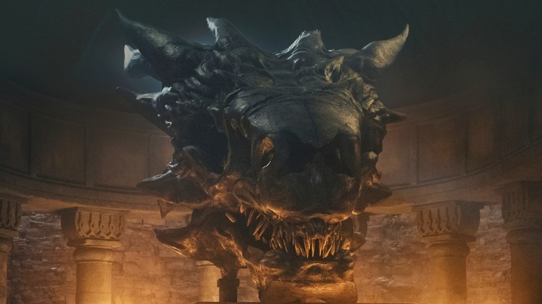 Balerion's skull in the catacombs