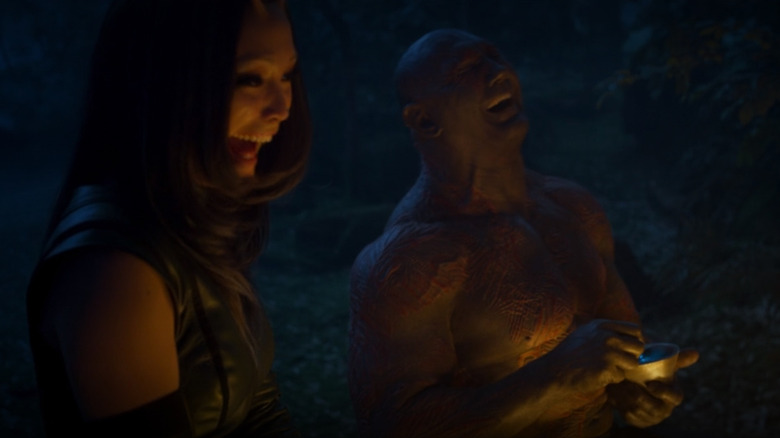 Drax and Mantis laugh