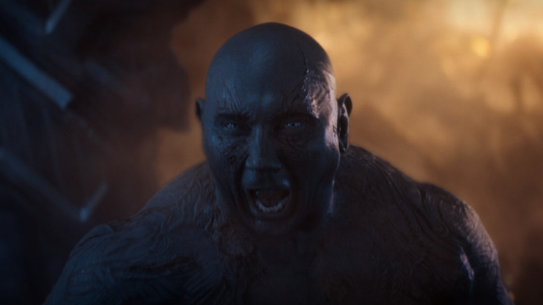 Drax yelling angrily