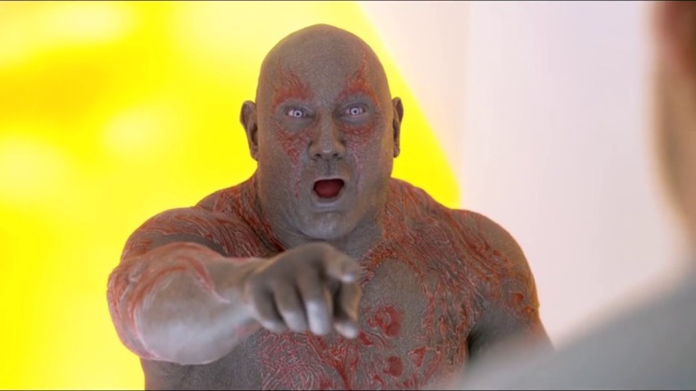 Drax points and laughs