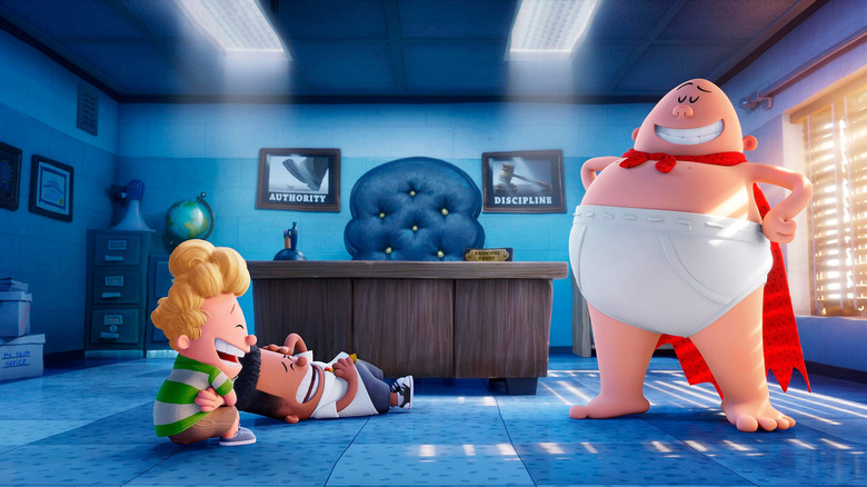 George and Harold encountering Captain Underpants