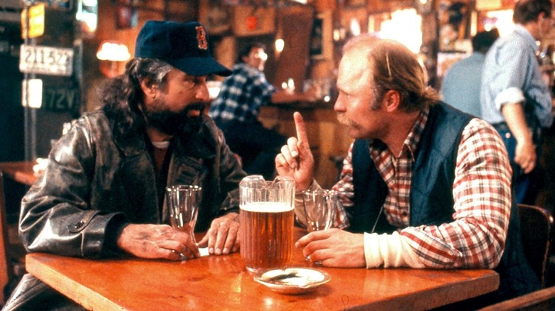 Ed Harris drinks a beer