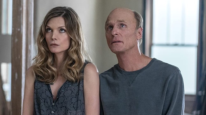 Ed Harris looks up with Michelle Pfeiffer