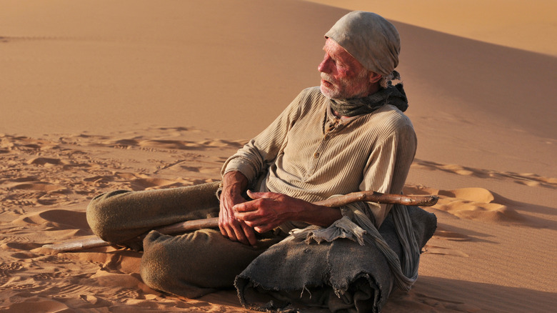 Ed Harris in the desert