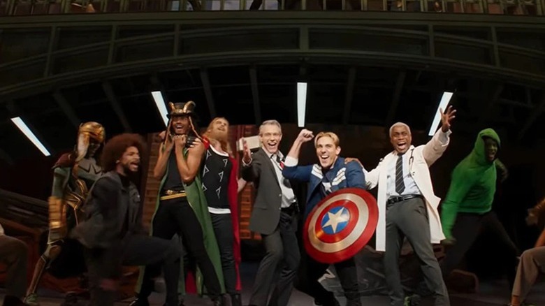 The cast of "Rogers: The Musical" Hawkeye