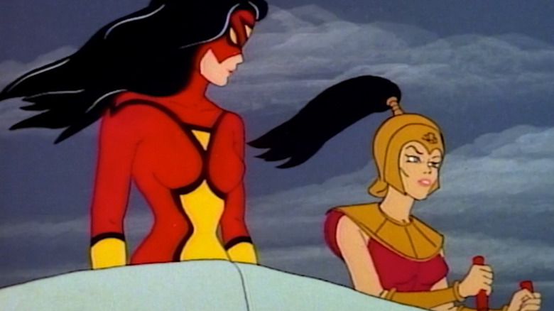 Amazon queen with Spider-Woman