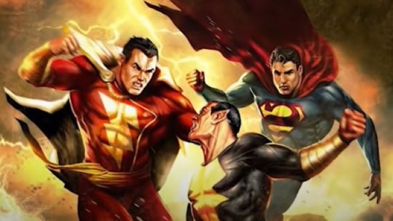 Superman and Shazam fight Black Adam