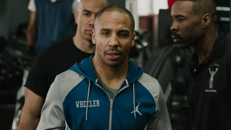 Wheeler in a hoodie ready to fight