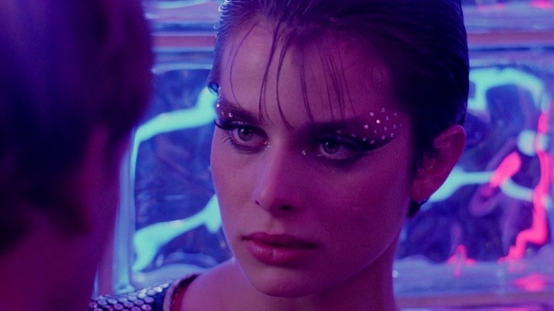 Nastassja Kinski in neon lighting