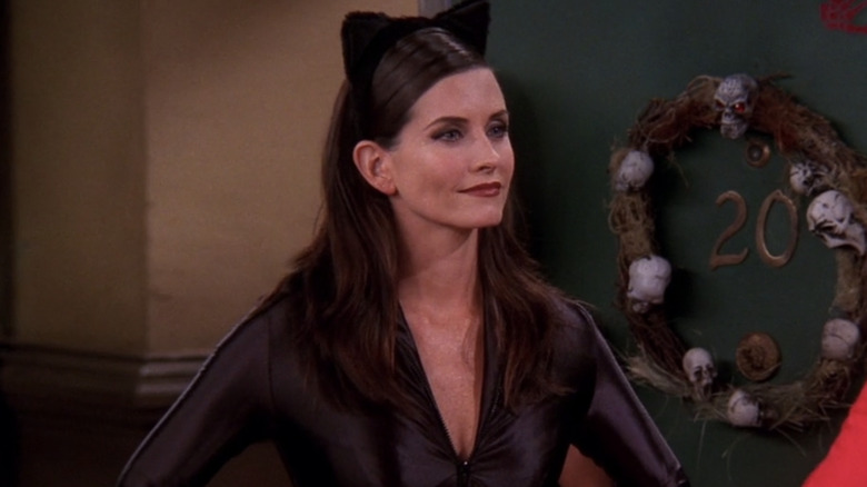 Monica in costume on Friends