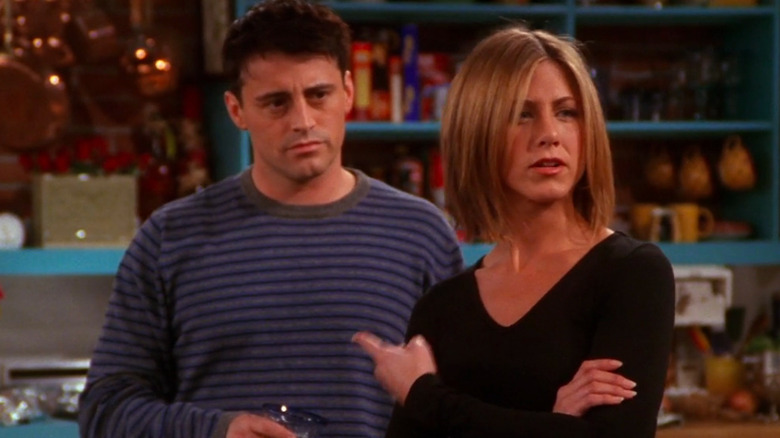 Rachel points at Joey