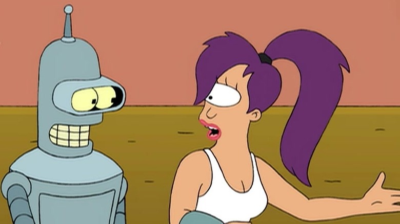 Bender talking to Leela 