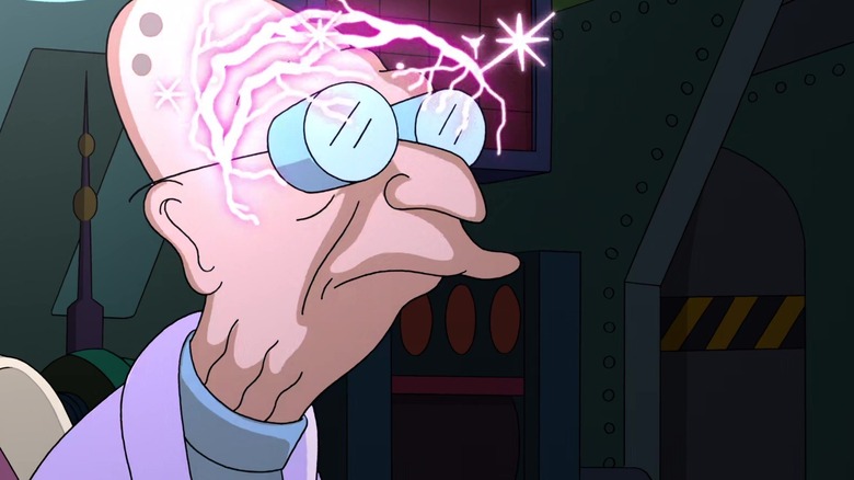 Professor Farnsworth getting zapped