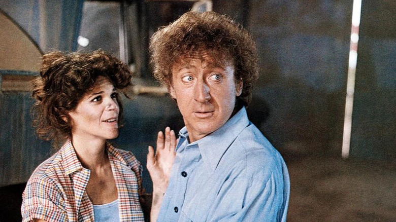 Gene Wilder looks over his shoulder