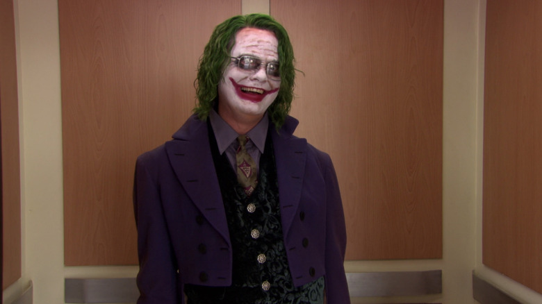 Dwight Schrute as Joker in elevator